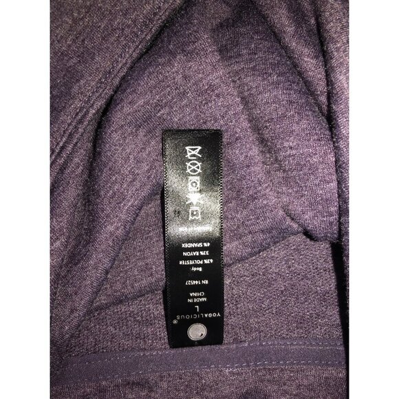 Yogalicious Womens Purple Cowl Neck Pullover Sweater Size L Relaxed Sweatshirt - Picture 3 of 7